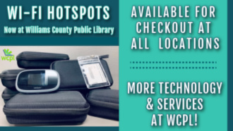 Wi-Fi Hotspots now at Williams County Public Library