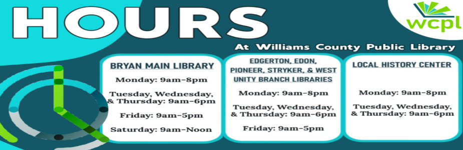 Hours at Williams County Public Library
